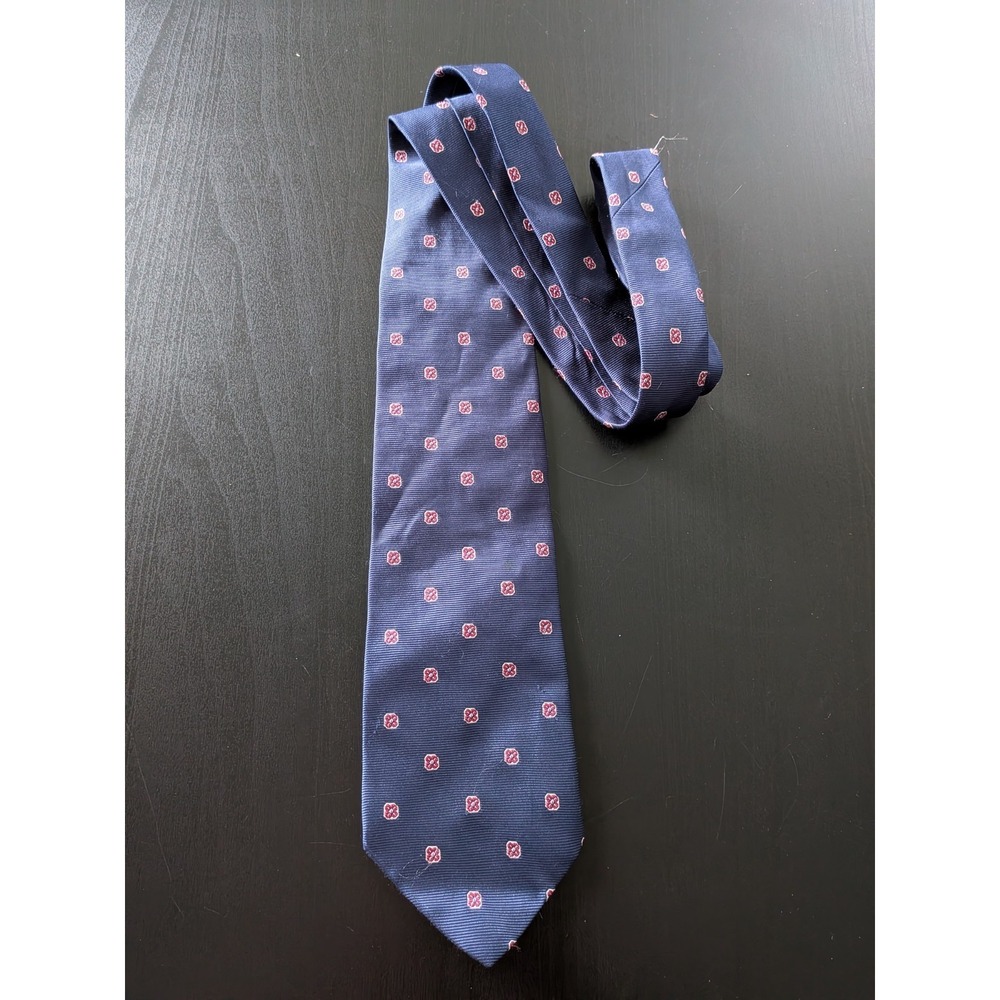 Brooks Brothers 346 Tie Necktie Silk USA Made Italian Fabric Blue Floral Print